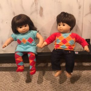 American Girl bitty baby twins.